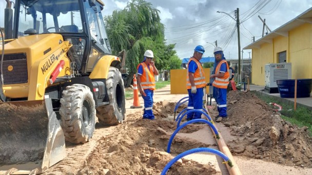 Obra de expansão do esgotamento sanitário no bairro Cidade de Águeda